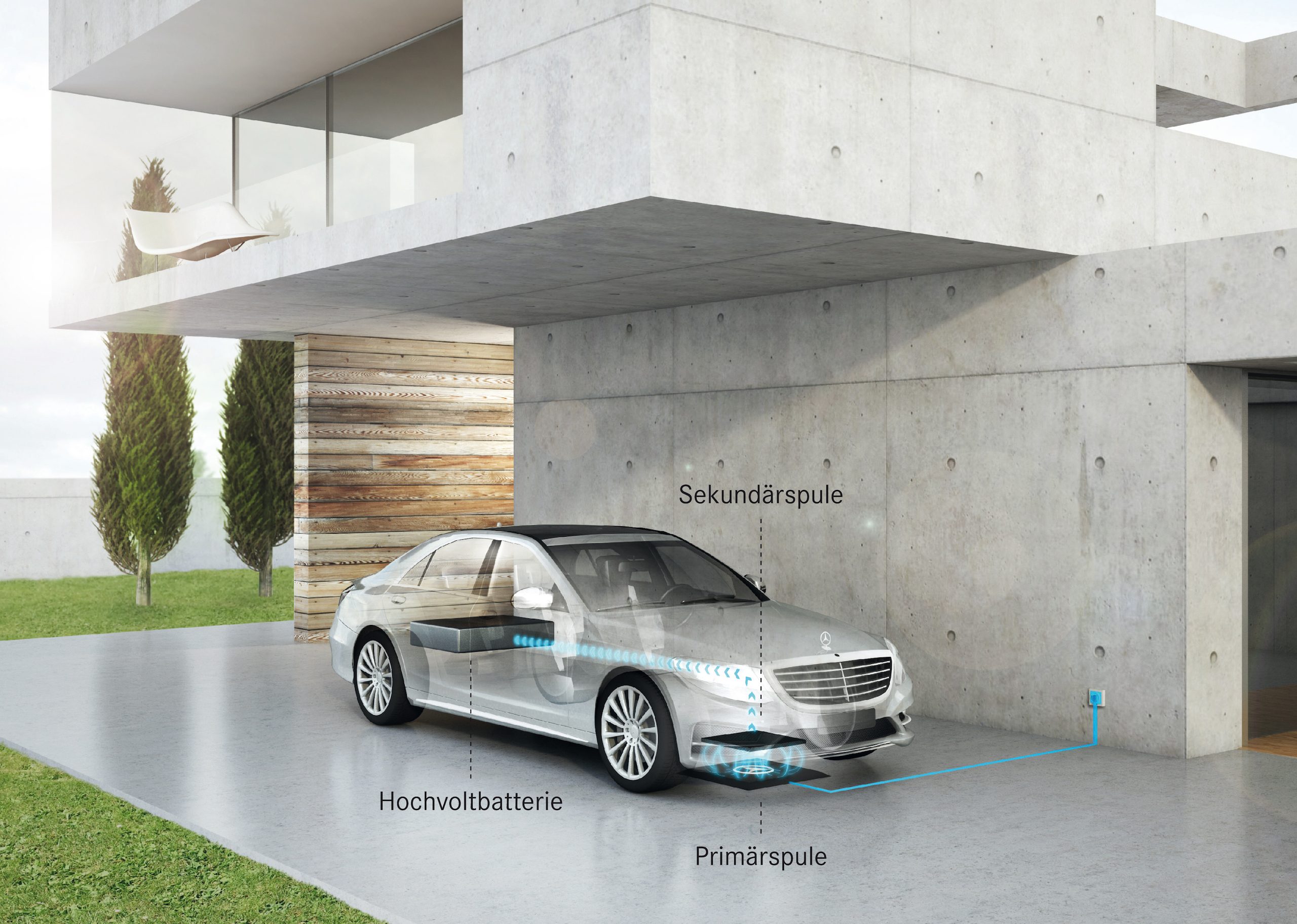 Die facegeliftete S-Klasse als Plug-in-Hybrid wird sich 2017 induktiv laden lassen wie ein Smartphone oder die elektrische Zahnbürste